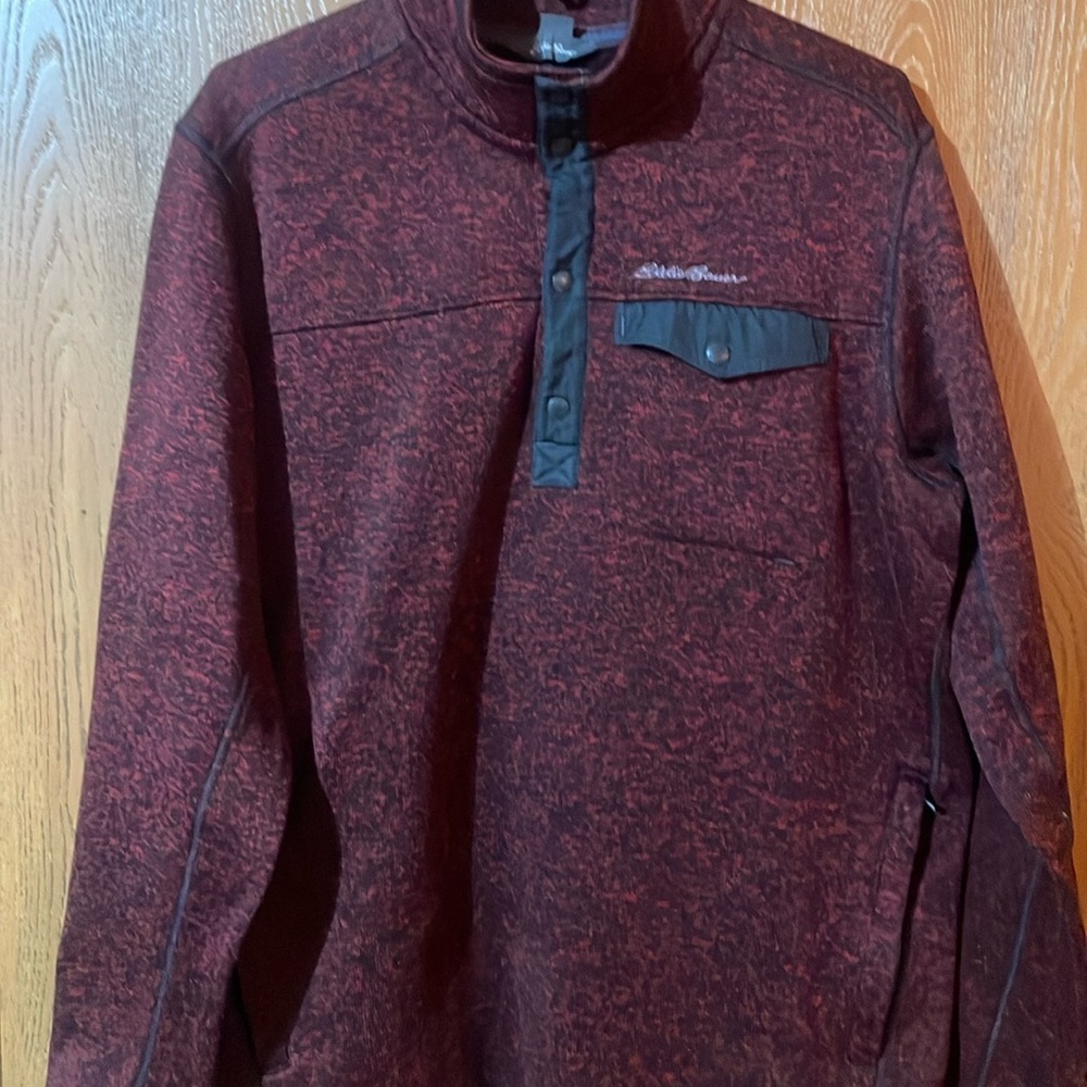 Eddie Bauer - Sweater - Push Button - Front Pocket and 2 zipper pockets